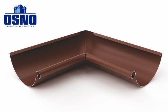 Угол желоба внутренний 90гр. 125/90 OSNO RAL 8017 шоколад