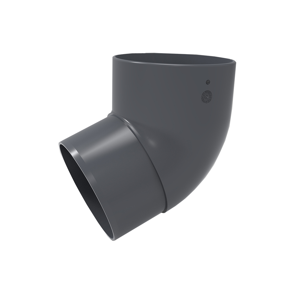 Колено трубы 67 гр. RUPLAST (РУПЛАСТ) Графит RAL 7024