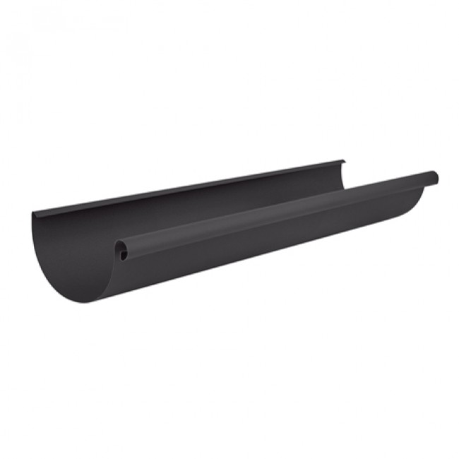 Желоб водосточный 3 м PU Aquasystem RAL 7024 (серый) 90/125