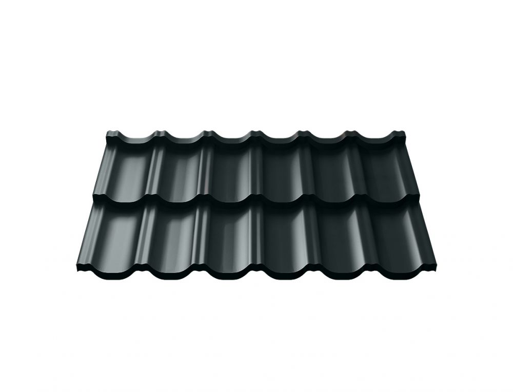 Металлочерепица Ruukki® Finnera™GreenCoat Crown BT RR2H3 Антрацит