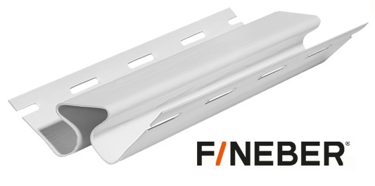 Угол внутренний Fineber к фасадной панели белый 3.0 м