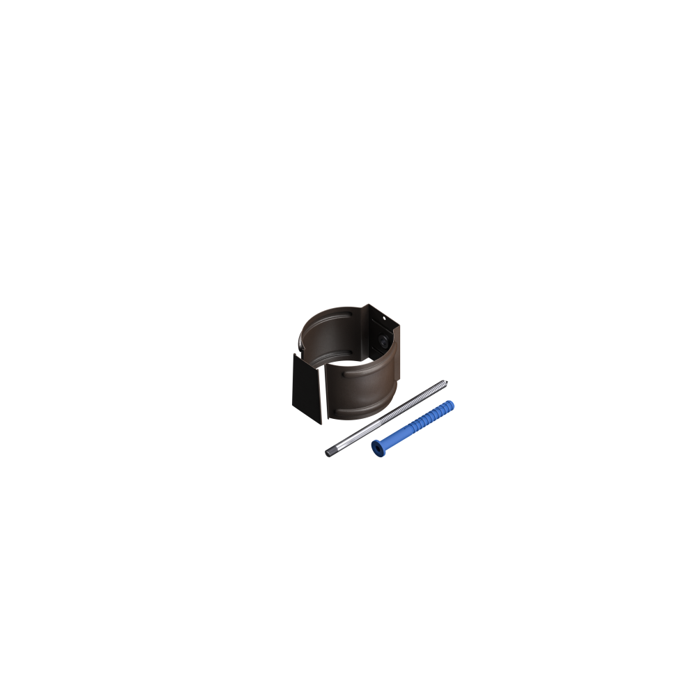 Держатель трубы D100 (на кирпич) Foramina Freeze (FRZ_D-01-DarkBrown\DarkBrown-0.6)