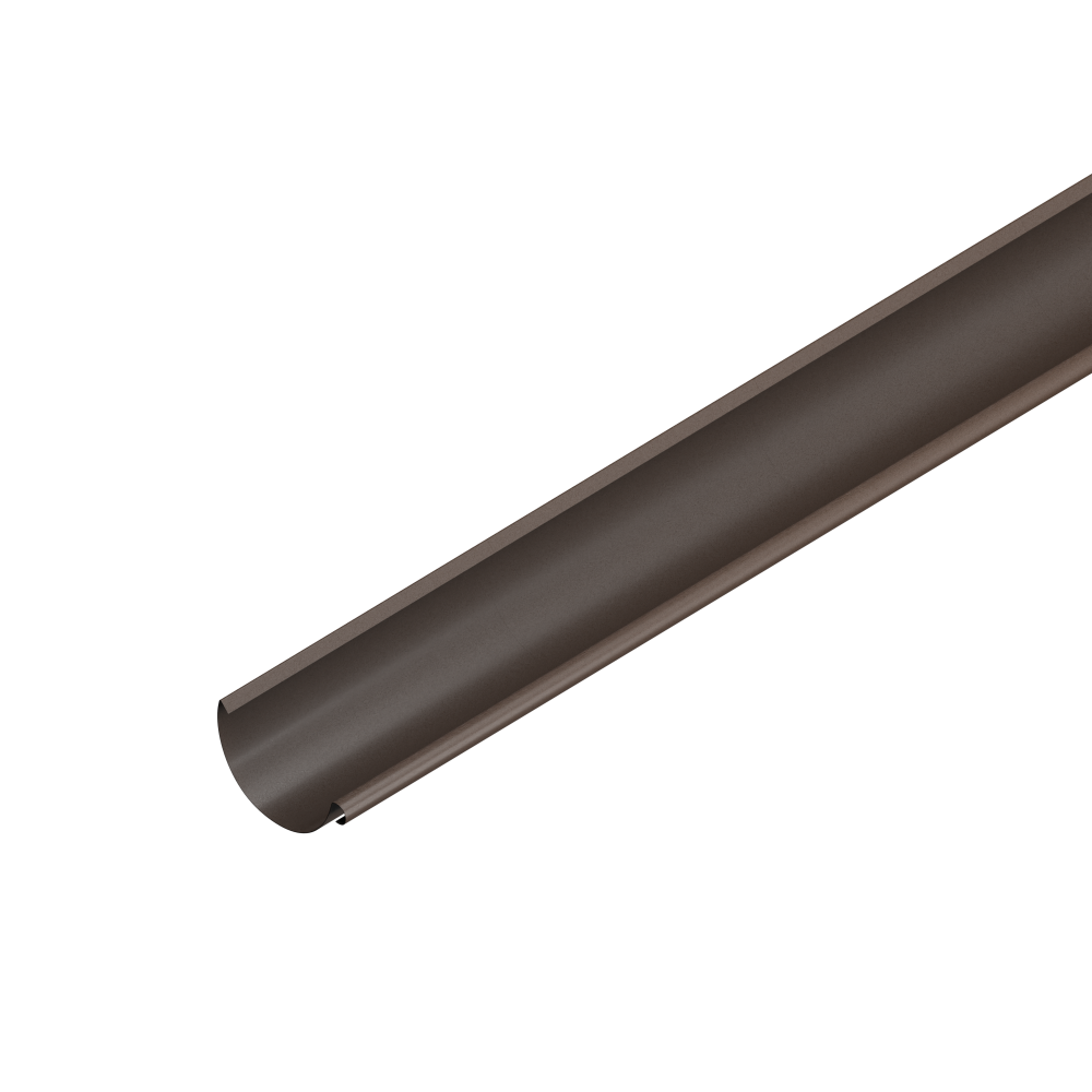 Желоб водосточный D125х3000 Foramina Freeze (FRZ_D-01-DarkBrown\DarkBrown-0.5)
