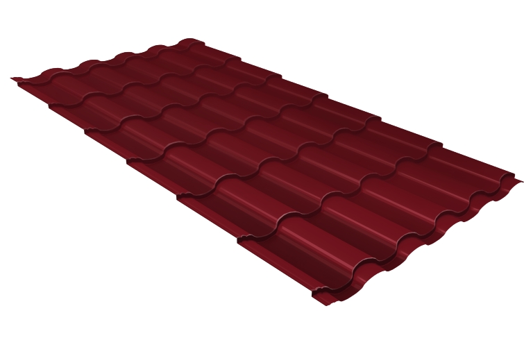 Профиль волновой Grand Line Кредо 0,45 Drap RAL 3005 красное вино