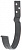 Крюк крепления желоба короткий PU Aquasystem Matt RAL 7024 серый 90/125