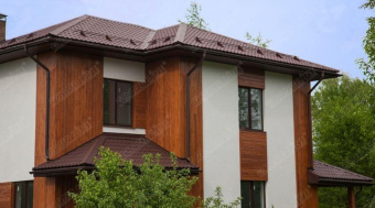 Кронштейн трубы (на дерево) Grand Line, 90 мм, RAL 8017 коричневый