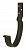 Крюк крепления желоба короткий PU Aquasystem Matt RR 32 (темно- коричневый) 90/125