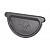 Заглушка желоба c резиновым уплотнителем PU Aquasystem Matt RAL 7024 серый 90/125